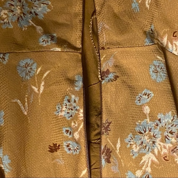 Free People Gold Floral Fully Lined Dress Size Small boho festival - Picture 12 of 15